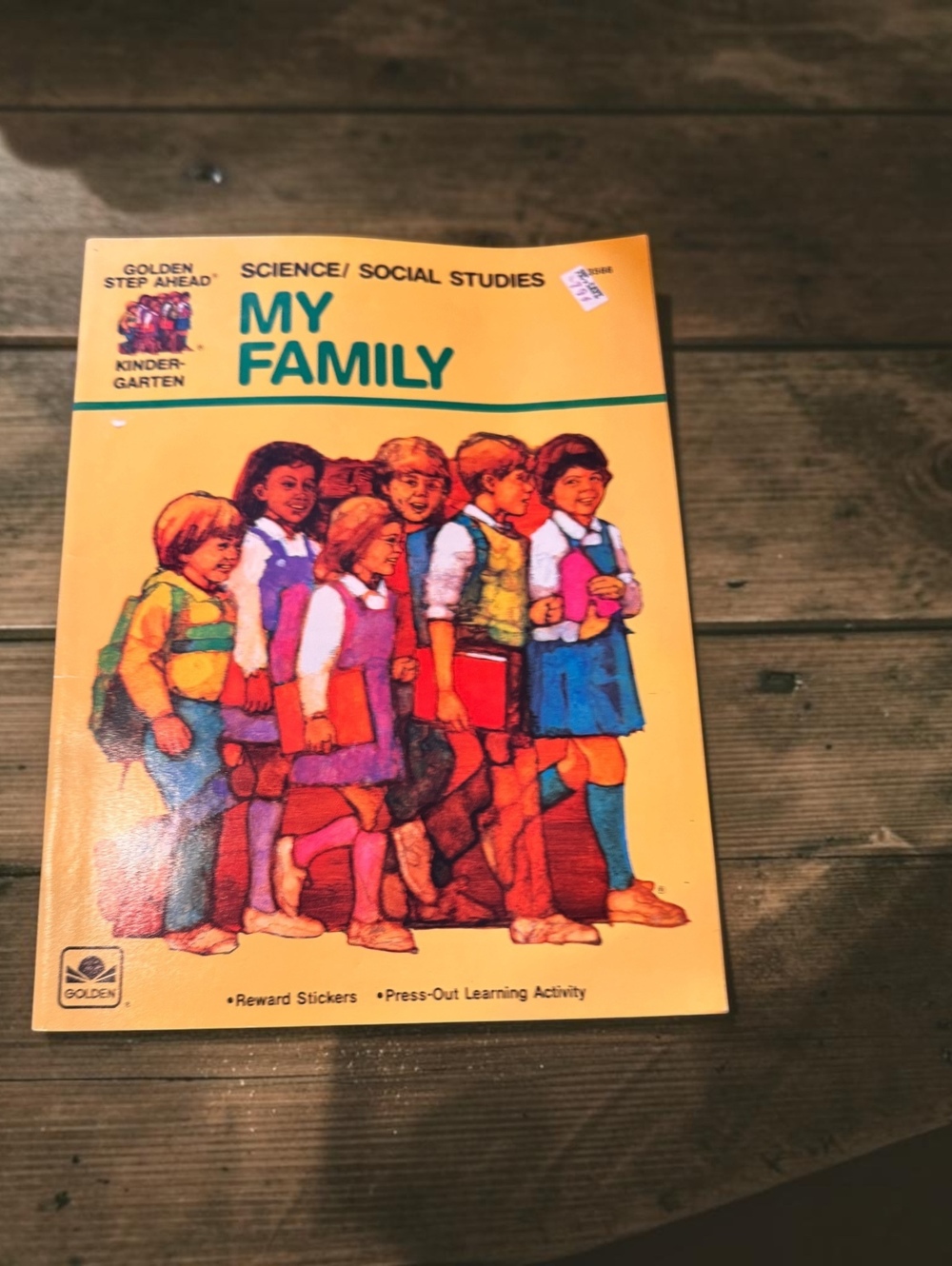Golden Step Ahead Kindergarten Workbook "My Family" 1984 Vintage Educational Fun